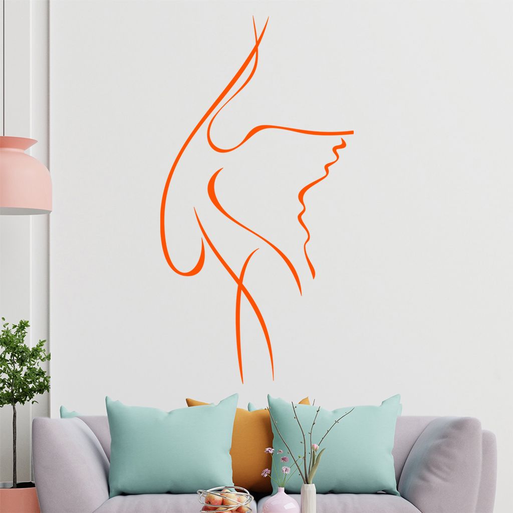 Vogel Linien Wandtattoo in 6 Größen - Wandaufkleber Wall Sticker - Dekoration, Küche, Wohnzimmer, Schlafzimmer, Badezimmer