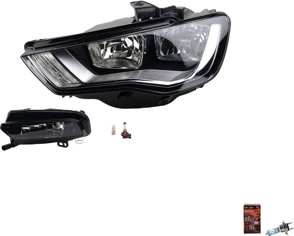 Johns, Scheinwerfer + Osram Night Breaker Laser passend für Audi A3 8V ab 04/2012-5 Li 8V0941003 8V0941699C