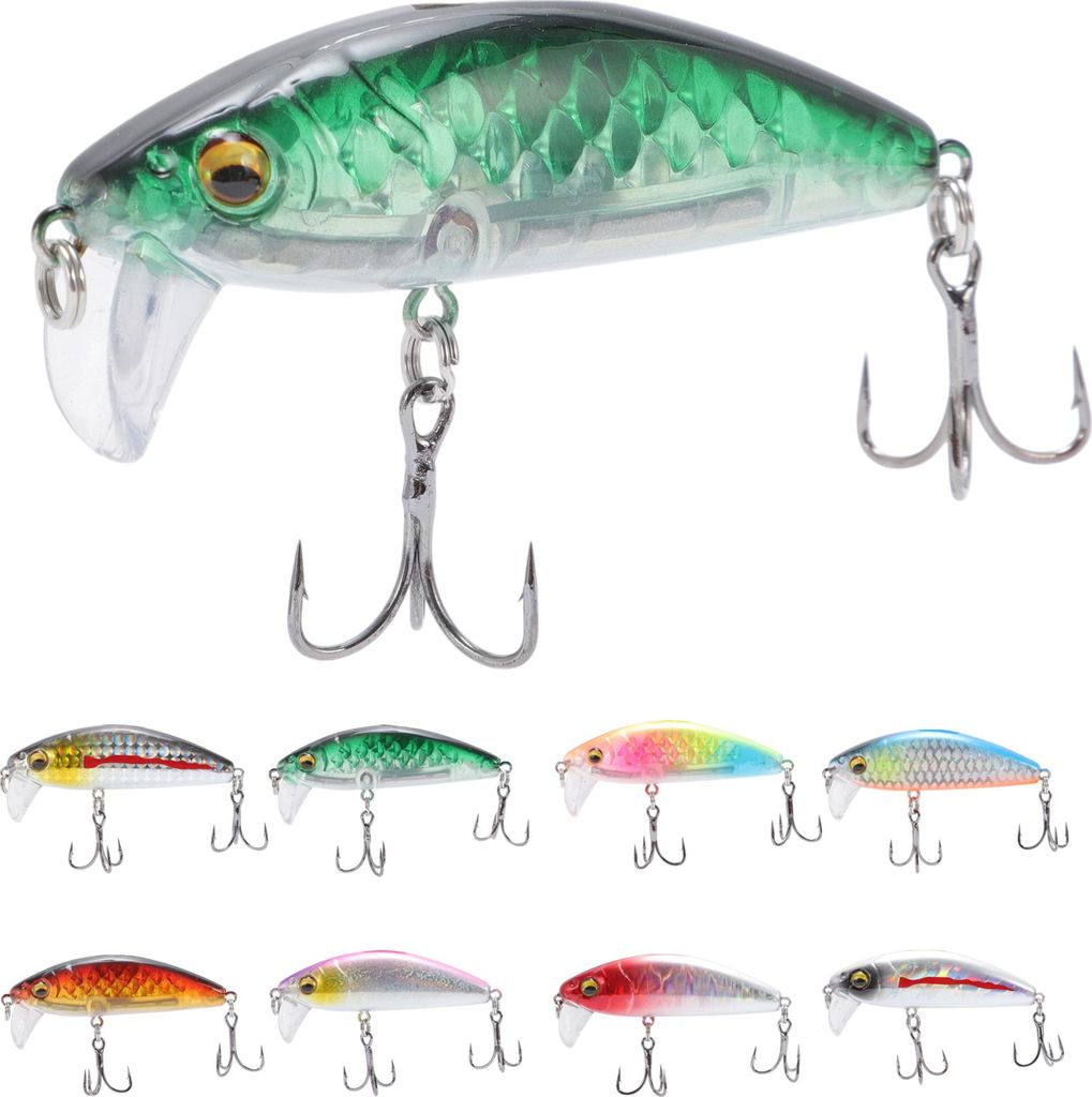 Angel Köder für Barsch 12g Oben Water Angel Köder mit Haken 6.7cm Schwimmender Köder für Barsch Wels Hecht Bass Köder Teaser Grün Schwarz