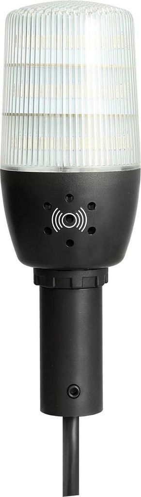 STEX24 Signalleuchte mit Adapter grün-gelb-rot, 55mm, 24V DC, Blink-/Dauerlicht 3-Schicht mit Summer, Kabel 2,0 Meter,
