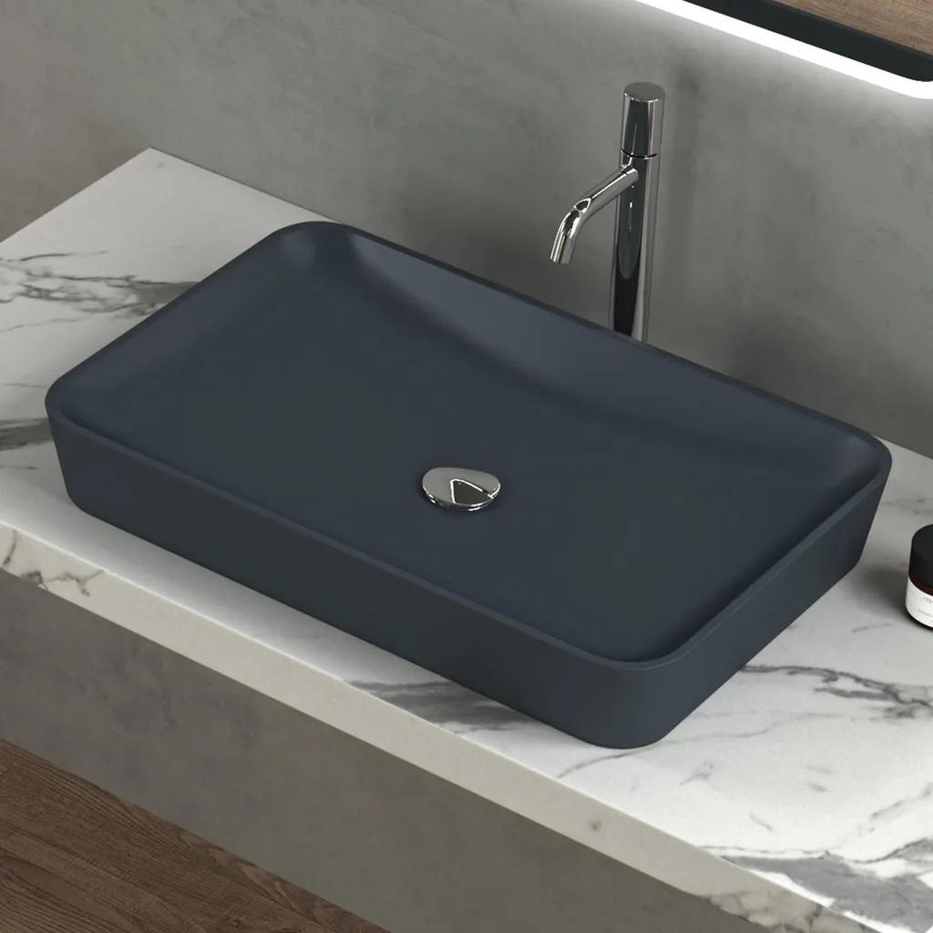 Vasque à poser gris anthracite mat 60cm Colossum815 doporro en fonte