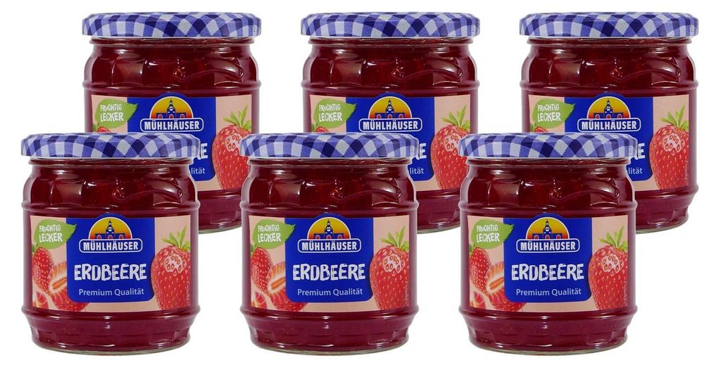 Mühlhäuser Erdbeer Konfitüre (8 x 0,45 Kg) Produktbild 