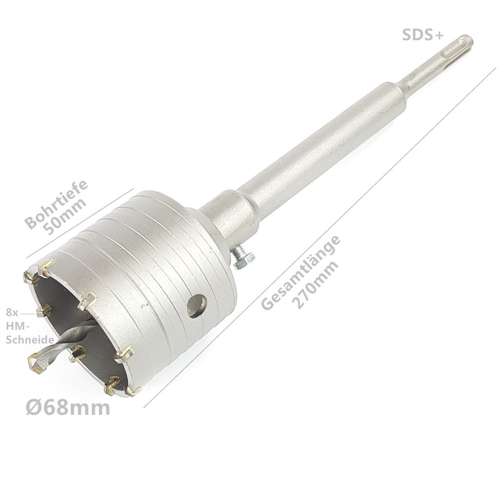 SDS Plus Adapter 600mm für Bohrhammer Dosenbohrer Kernbohrer Bohrkrone Ø68mm 