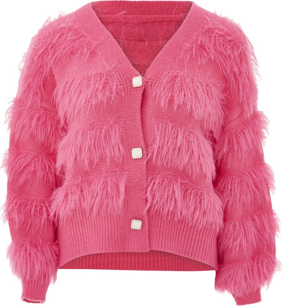 caspio damen strickjacke - pink, M