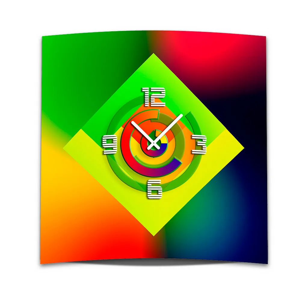 Orologio Dixtime 3D Ottico 50x50 GQ-009 Alluminio Movimento Silenzioso