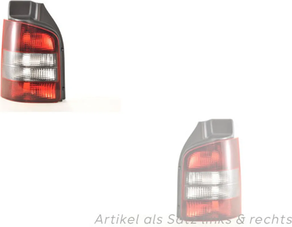 Kit Fanali Posteriori VW T5 Porte a Libro Johns - Rosso Nero