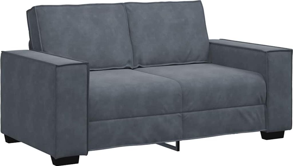 2-Sitzer-Sofa Dunkelgrau 160x78x84 cm Samt