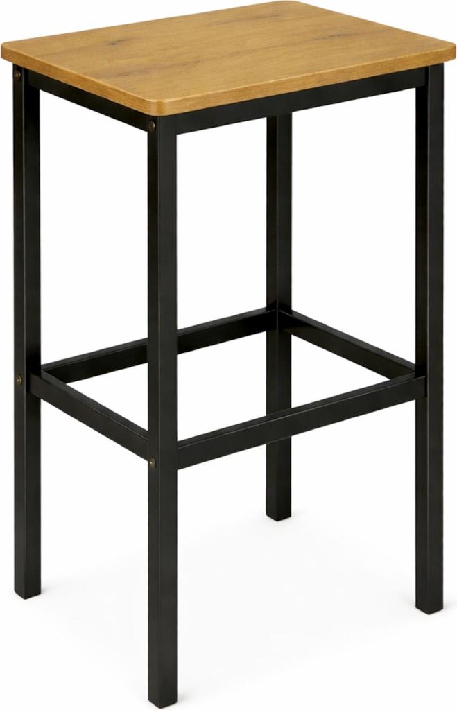 BEGRYF Barhocker 65 cm Eichefarben 40x30 cm, schwarzes Produktbild 