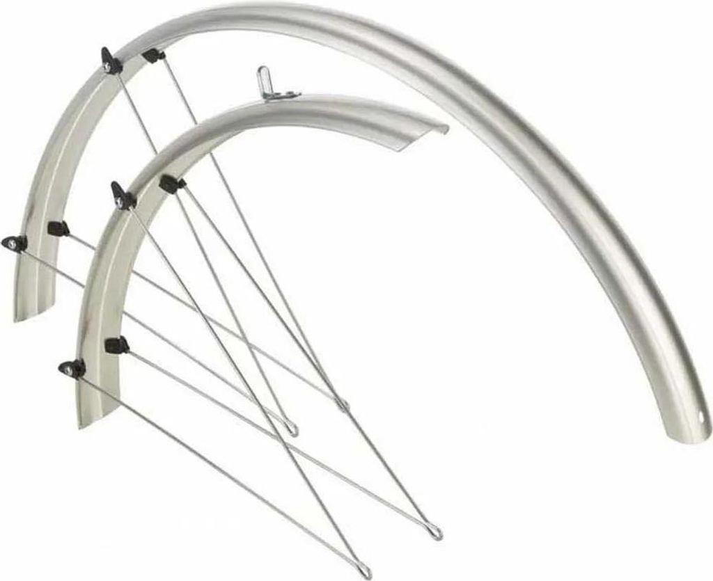 Schutzblech Set 20 Zoll silber 53 mm Kunststoff mit Streben Produktbild 