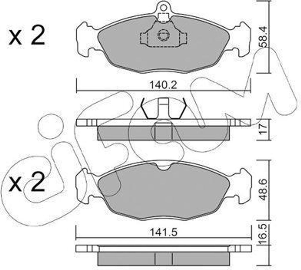 CIFAM Bremsbeläge Satz Bremsklötze für OPEL Corsa B Schrägheck (S93) 822-077-0