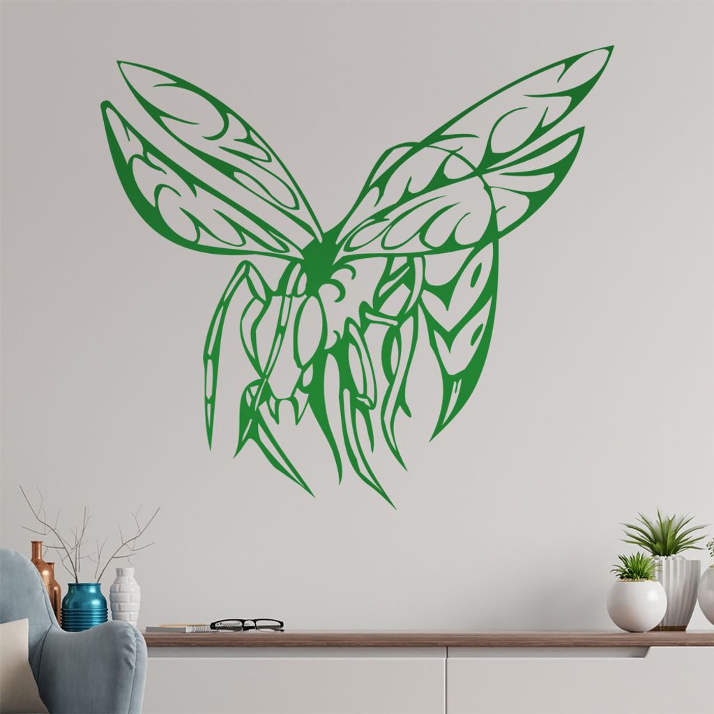 Killer Vespe Wandtattoo in 6 Größen - Wandaufkleber Wall Sticker - Dekoration, Küche, Wohnzimmer, Schlafzimmer, Badezimmer