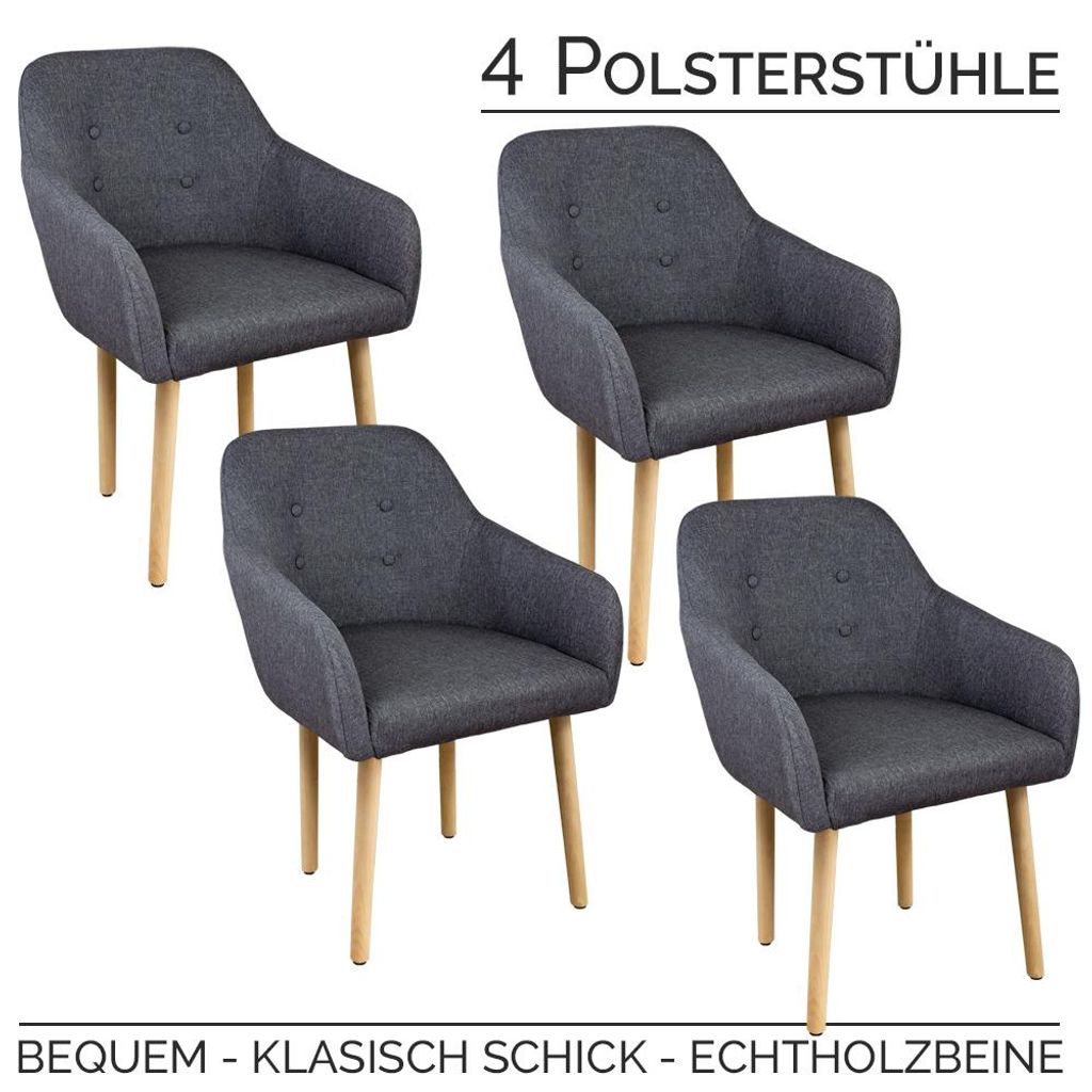 Stühle Esszimmerstühle Armlehnstuhl Polsterstuhl Stoff Produktbild 