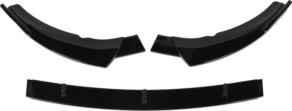 Frontstoßstangenlippensplitter Aerodynamischer Schutzschutz Kinnspoiler Body Kit Ersatz für Benz C-Klasse W205 C205 S205 Glänzendes Schwarz