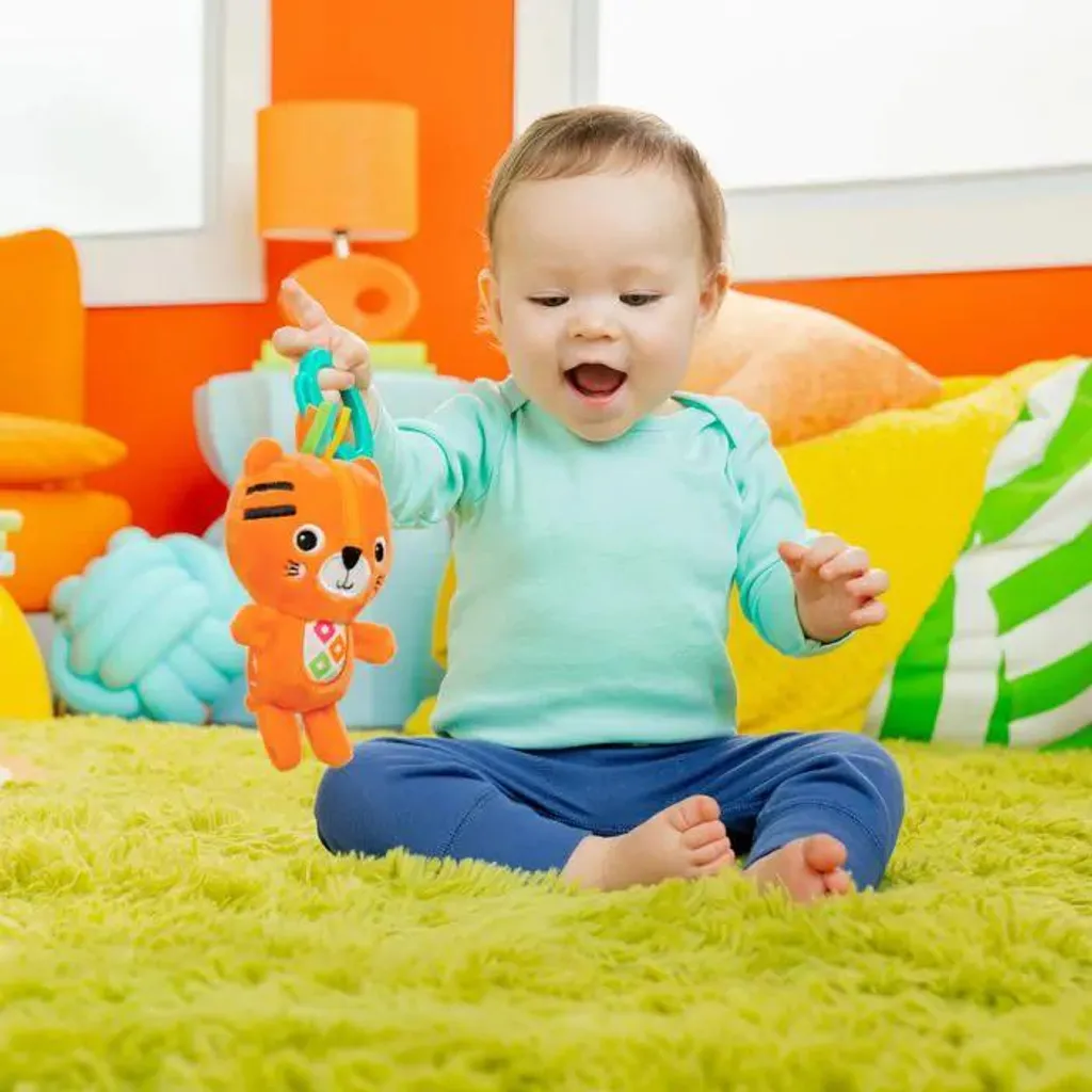 Jouet de voyage pour siège auto Jingle Joy : Tigre d'éveil nomade