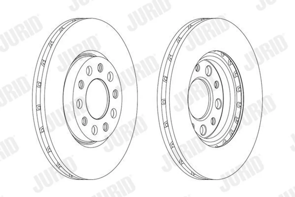 Jeu de 2 Disques de Frein JURID 562916JC 281mm Anticorrosion FIAT 500X