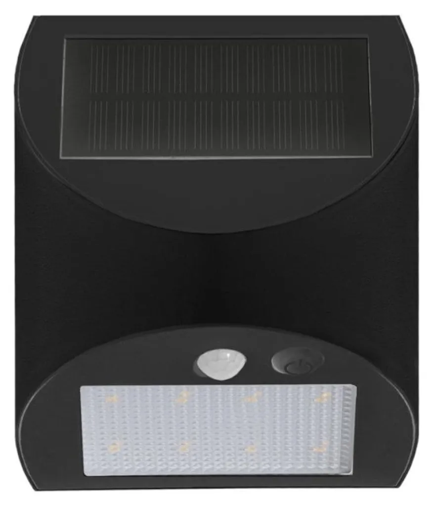 Projecteur Solaire LED 3W avec Détecteur de Mouvement Arcadia Max Noir