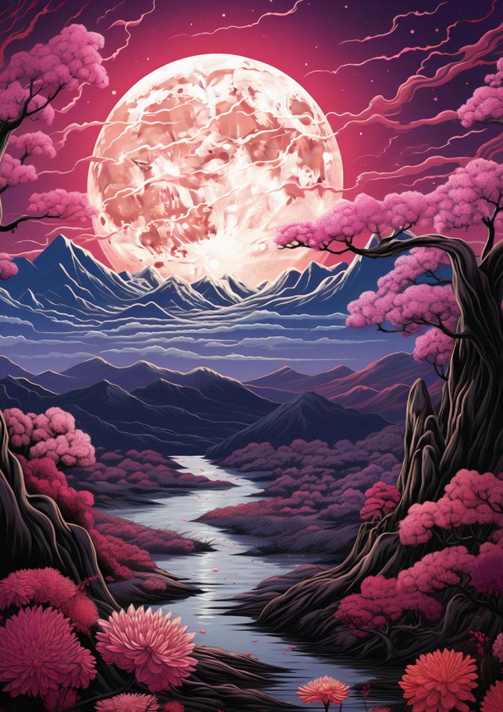 Plakat 42x59,4cm Rosa Traumländer