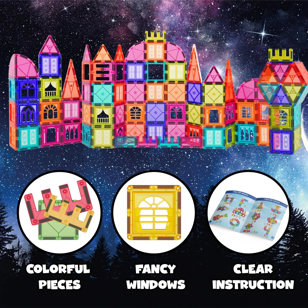 Jouet magnétique enfant - 100 pièces - Blocs construction STEM