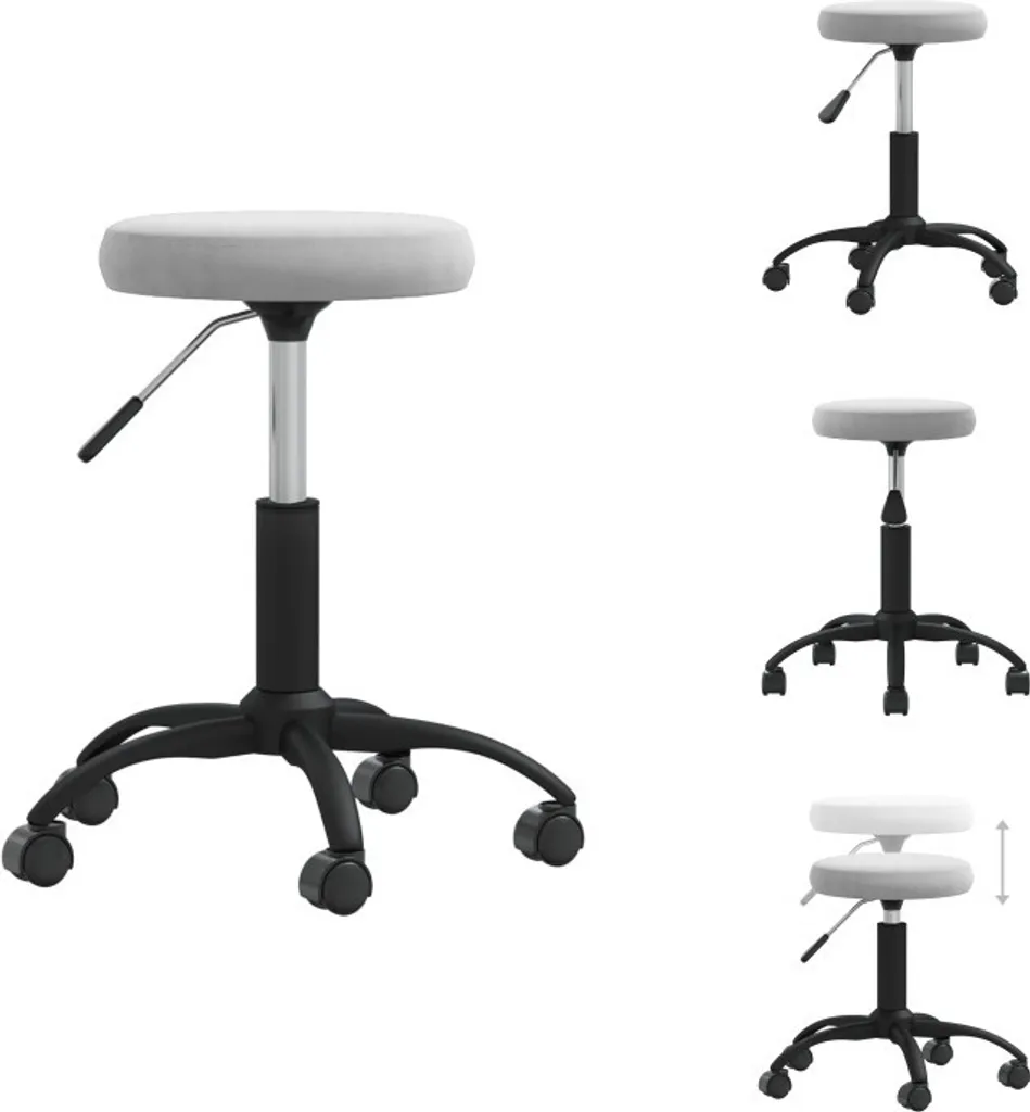 Sedia da pranzo vidaXL in Velluto Grigio Chiaro | Comfort Soft-Touch