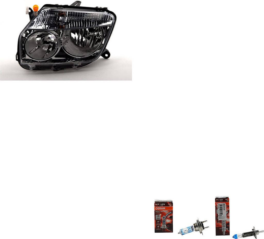 Johns, Scheinwerfer + Osram Night Breaker Laser passend für Dacia Duster Links 260600069R