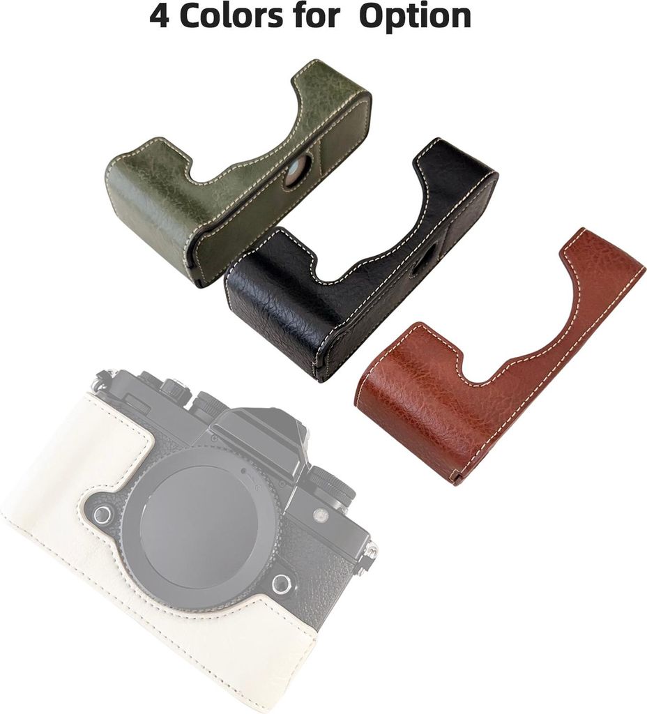 Goshyda Kamera-Schutzhlle fr Zf, Tasche Im Retro-Stil mit Verbessertem Griff, Ersatz-Schultergurt (White)