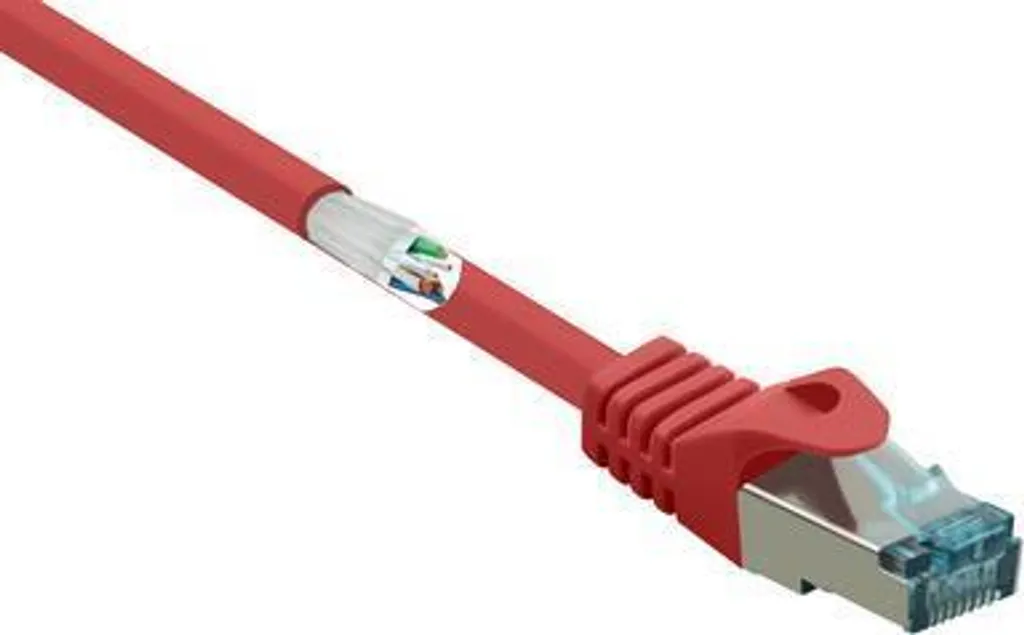 Cavo LAN Gaming Rosso 3m Cat6a S/FTP Renkforce - Ping Basso Garantito