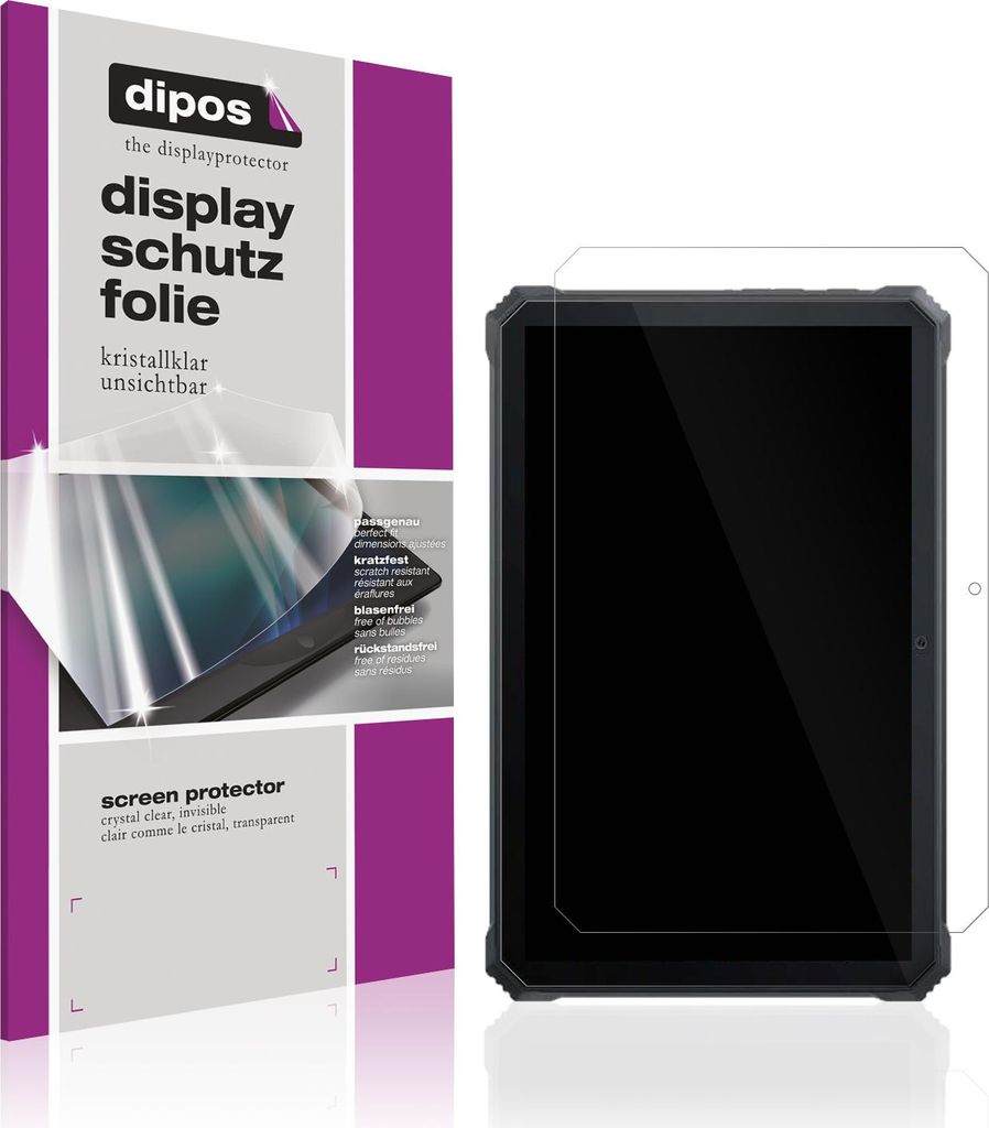 2x Schutzfolie für Blackview Active 8 Pro Outdoor klar Displayschutzfolie Folie Display Schutz dipos