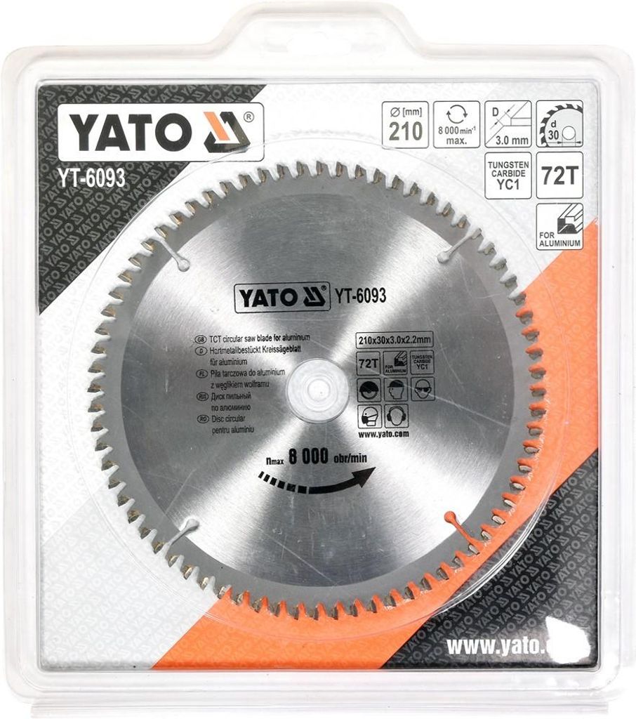 Yato YT-6093, Aluminium, Laminat, Kunststoff, 21 cm, 3 cm, Produktbild 