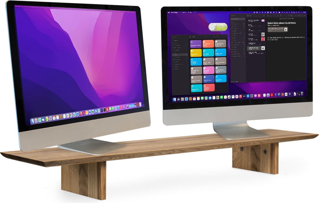 Monitorständer für 2 Eiche Dunkel