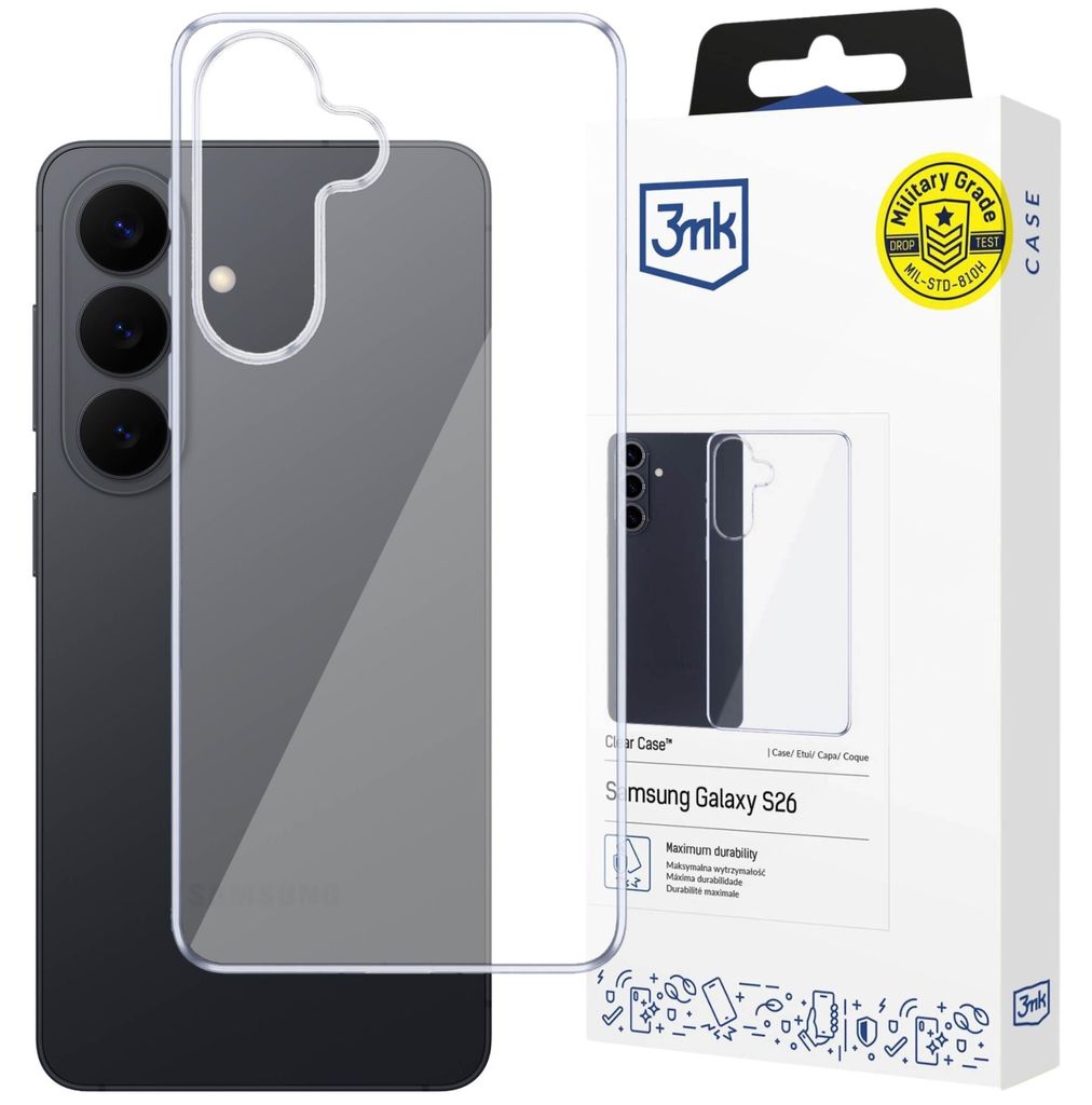 Transparente Handyhülle für das Samsung Galaxy S26, robuste Produktbild 