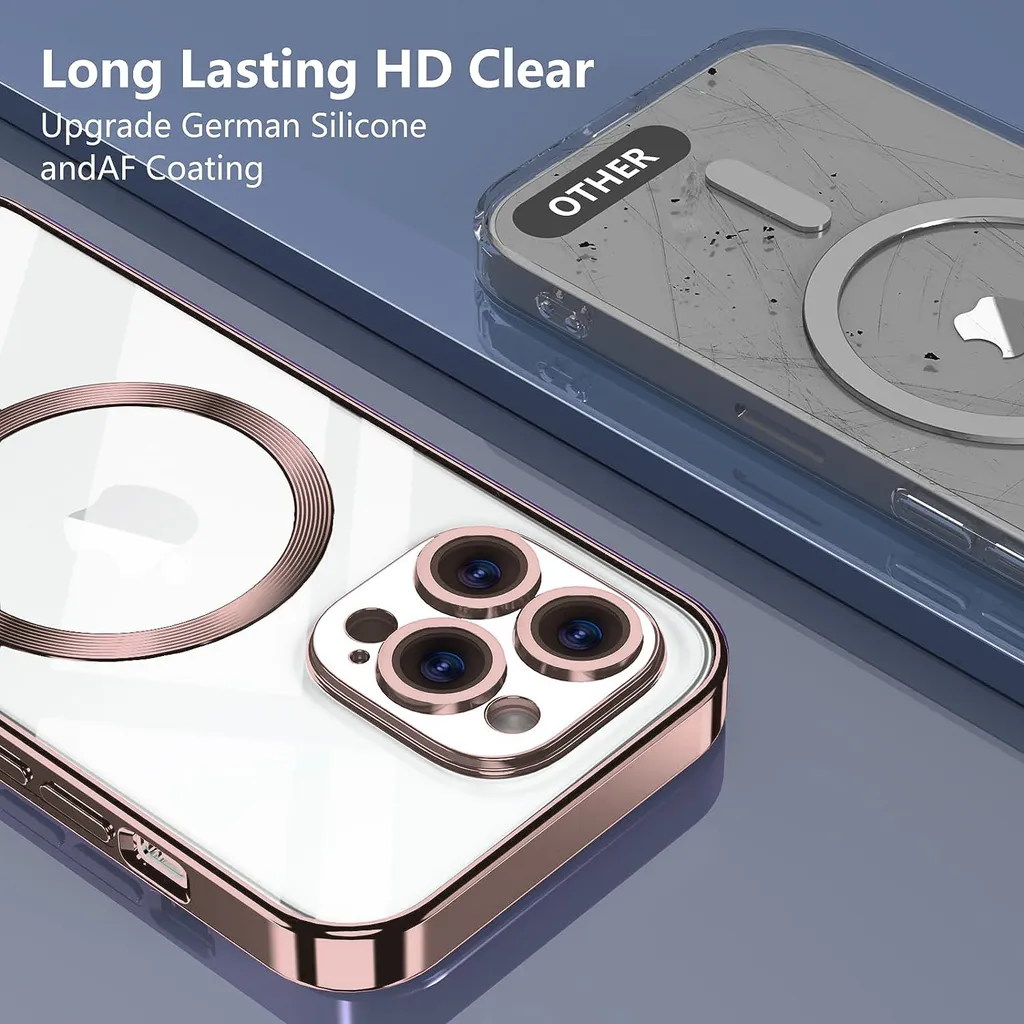 Cover Rosa iPhone 11 Pro Max MagSafe Trasparente Anti-Graffio - 4