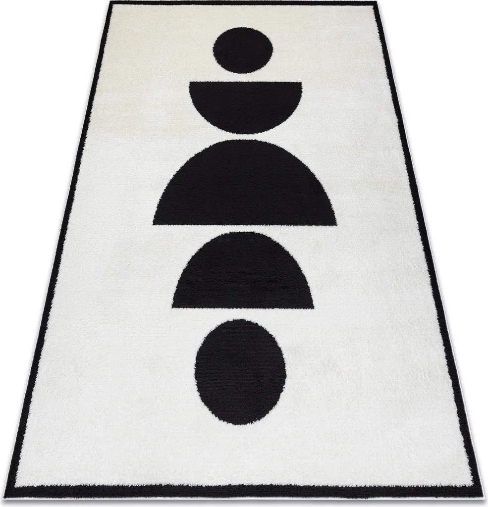 Tapis moderne MODE 8598 géométrique crème et noir - 140x190 cm