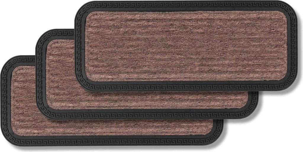 Astra Fußmatte Außen BORDER STAR 3ER SET Braun 25 x 60 cm