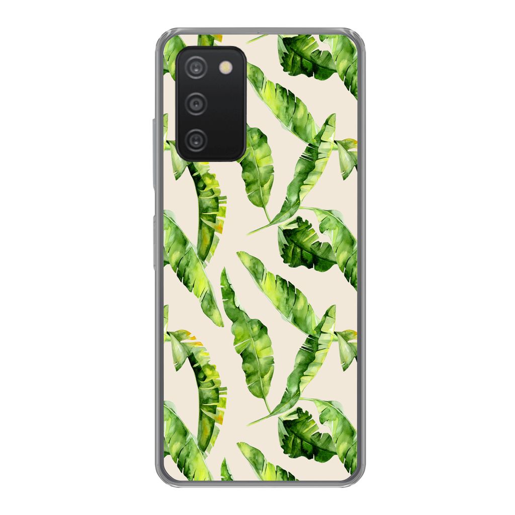 MuchoWow Handyhülle Schutzhülle Hülle für Samsung galaxy a73 Blatt - Tropisch - Muster Silikon Softcase Handy Hülle - Handyhülle