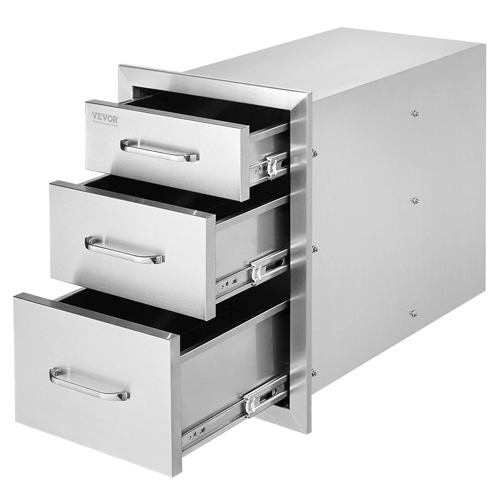 VEVOR 3 cassetti BBQ cassetti 36X51cm cassetto barbecue gas Immagine del prodotto 