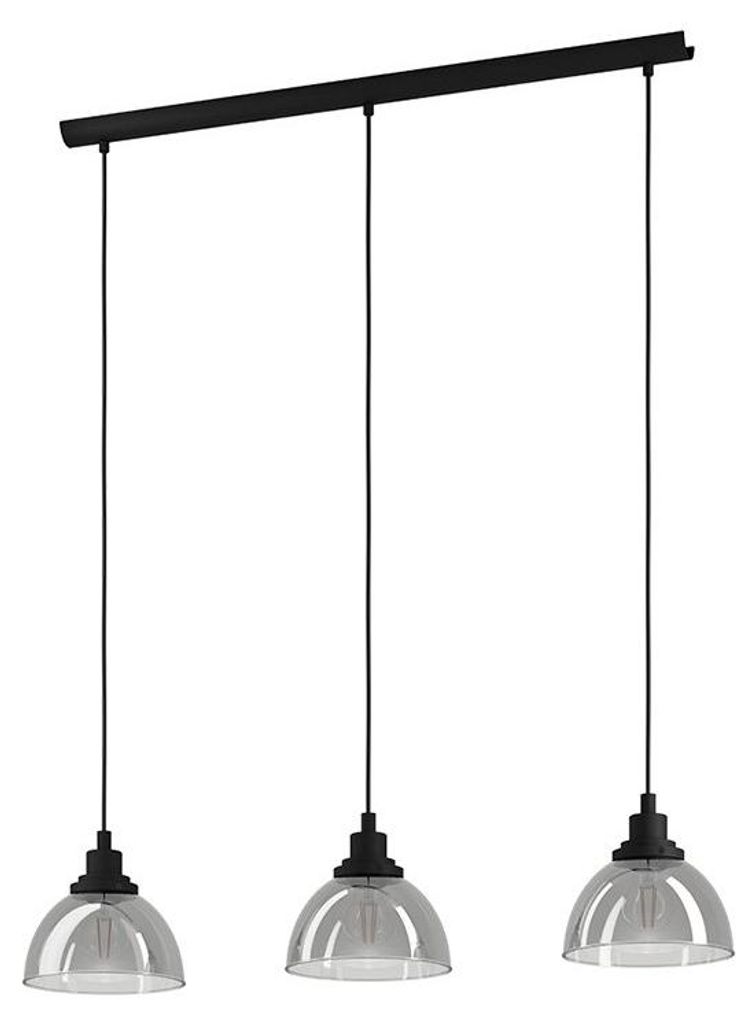 Lampadario Moderno Beleser 3 Luci Acciaio Nero Immagine del prodotto 