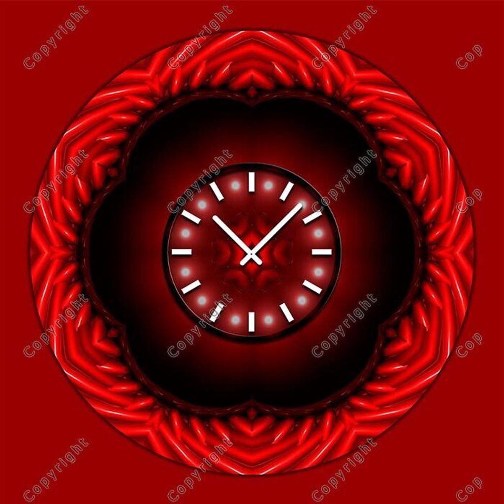 4317 Dixtime Designer Wanduhr, Wanduhren, Moderne Wohnraumuhr 50cm x 50cm