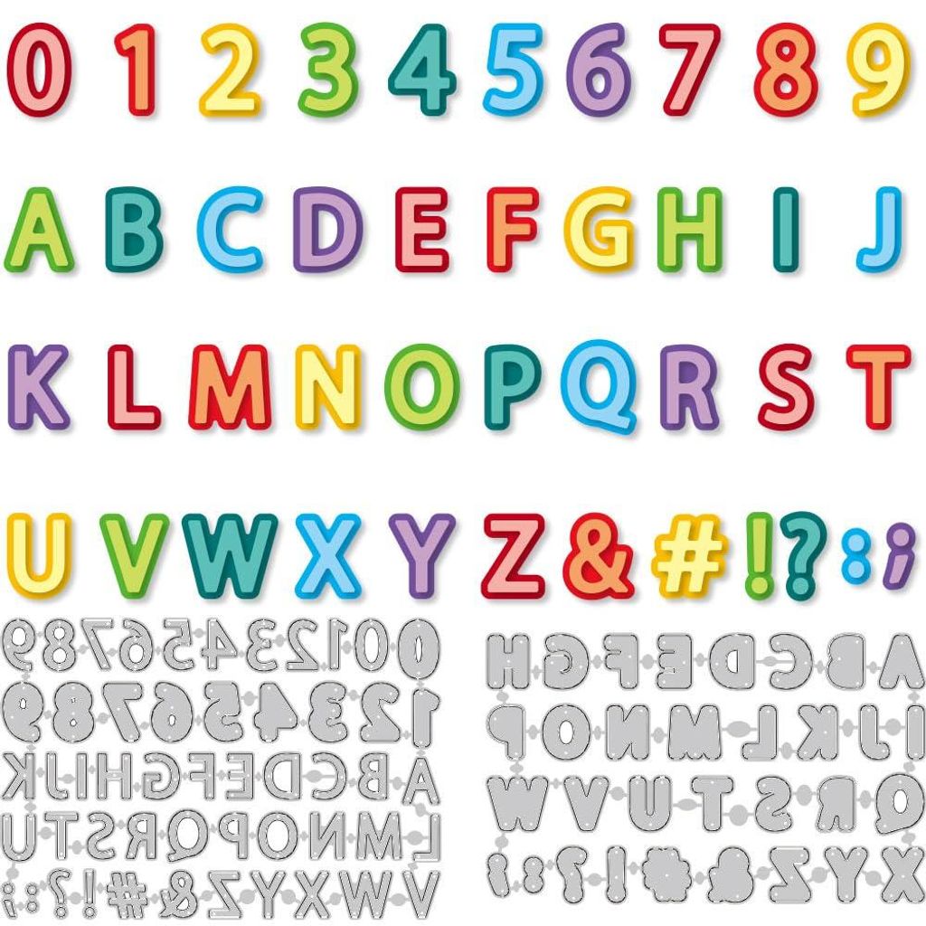 Stanzschablone - Doppelschichtiges Design - Für Buchstaben Produktbild 
