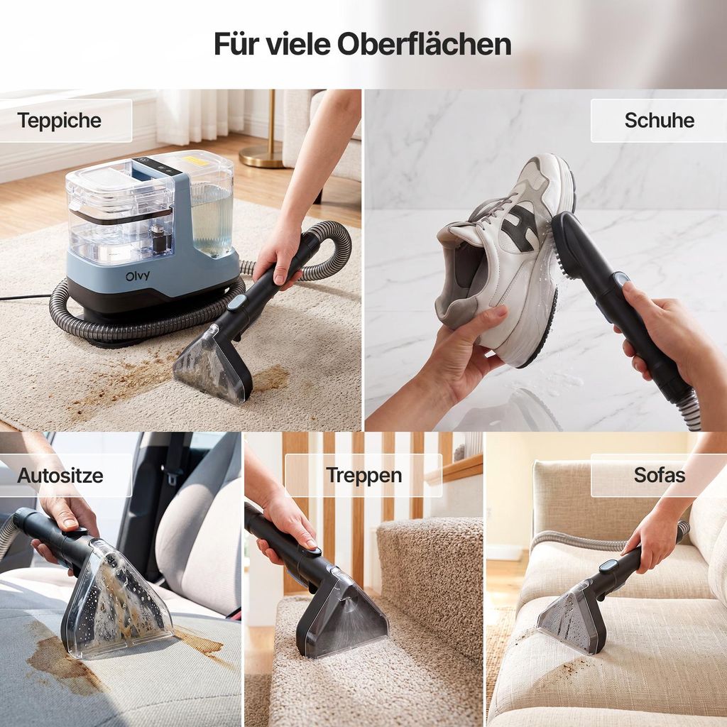 Olvy Teppichreiniger Waschsauger 17.000 PA – Leistungsstarker Nasssauger
