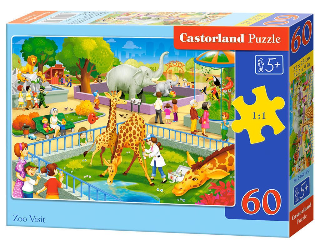 CASTORLAND Puzzle Besuch im Zoo 60 Teile