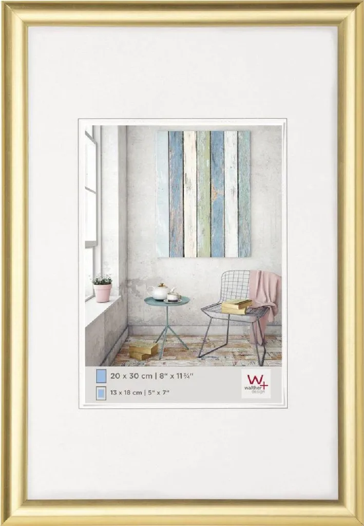 Cornice Professionale 50x70 Oro Trendstyle | Vetro Vero per Stampe