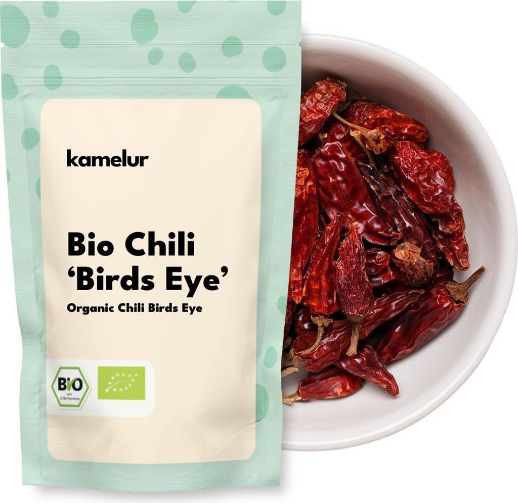 Kamelur Bio Chili Bird Eye ganz 250 g