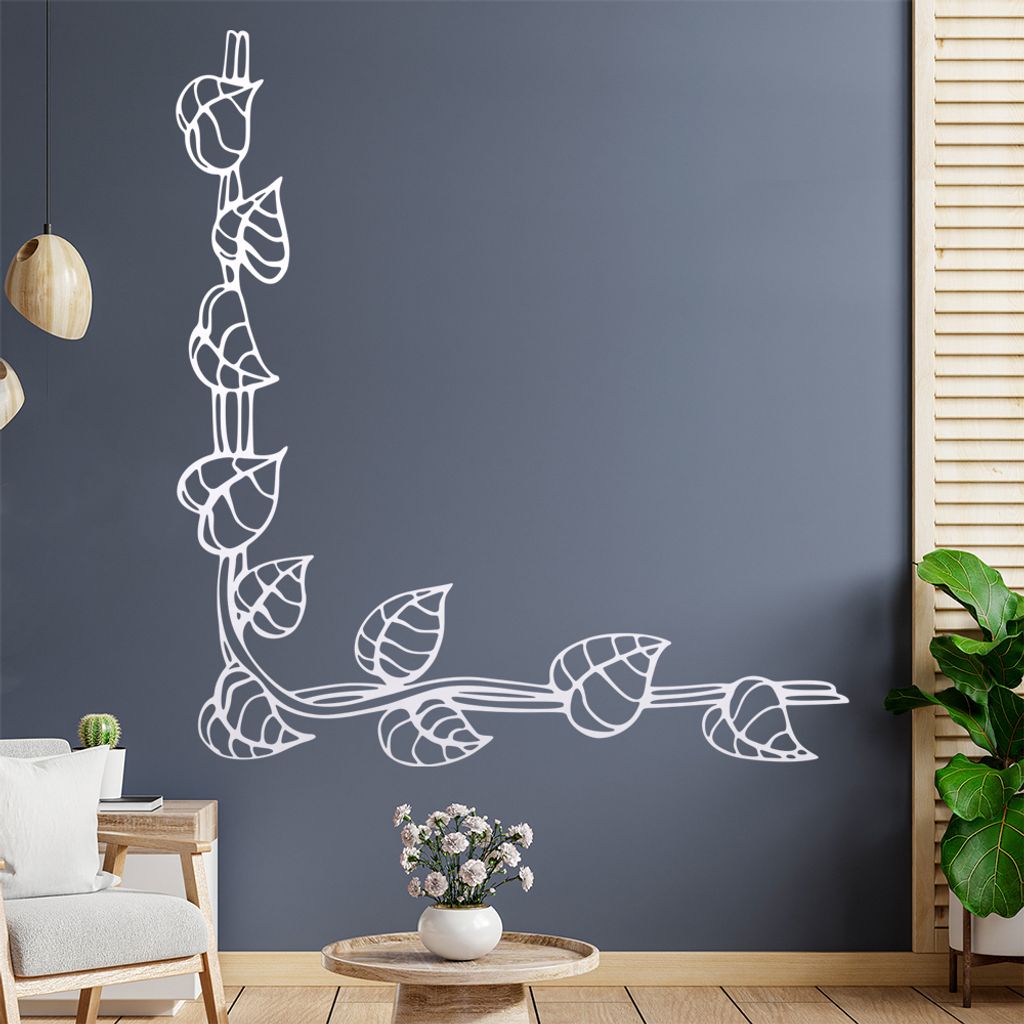 Blumen - Ranken Wandtattoo in 6 Größen - Wandaufkleber Wall Sticker - Dekoration, Küche, Wohnzimmer, Schlafzimmer, Badezimmer