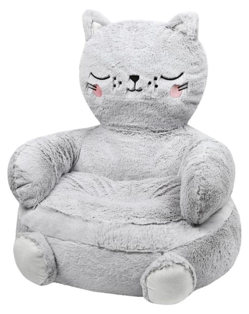 Pouf pour la chambre d'enfant en forme de chat, 45 x 45 cm Image du produit 