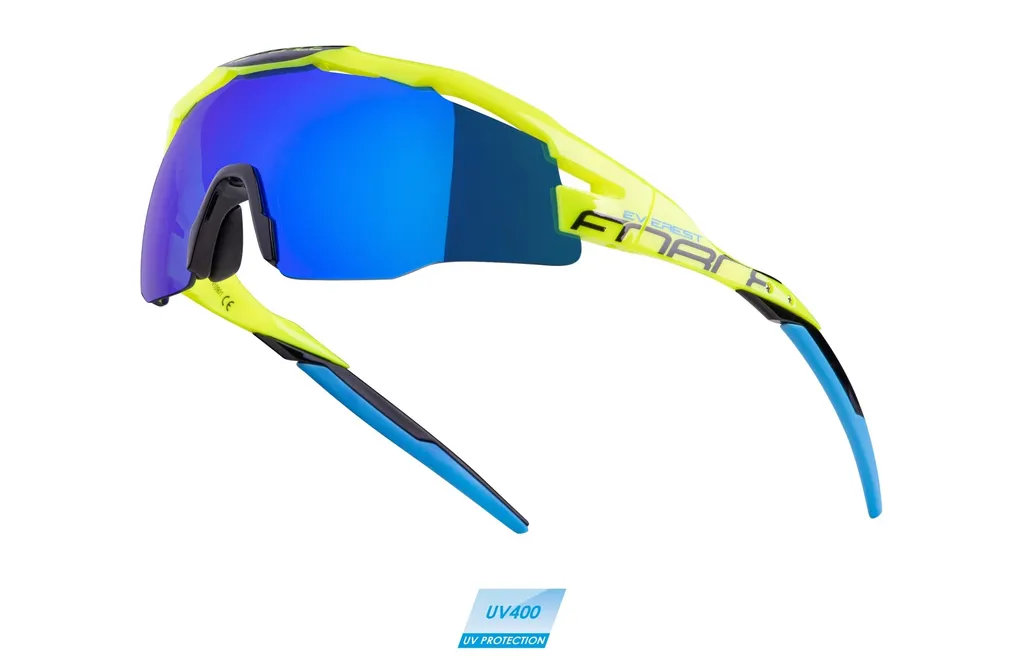 Lunettes Force Everest avec verres bleus miroirs fluo de haute qualité