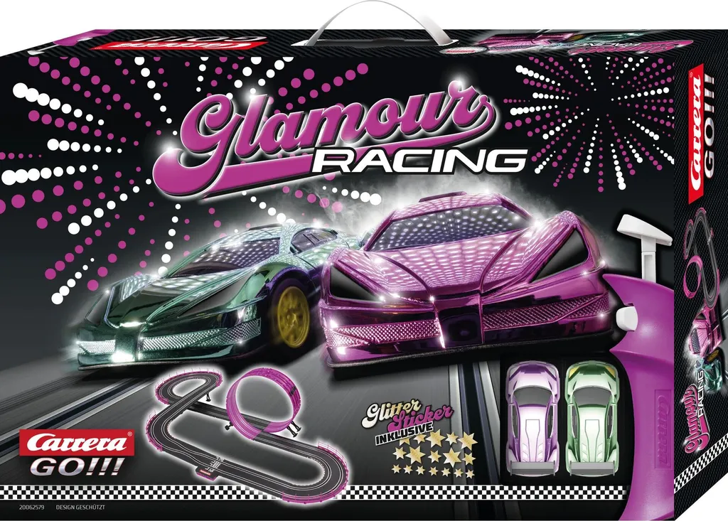 Carrera Go Glamour Racing 4,9m : Circuit Stable sans Sorties de Piste