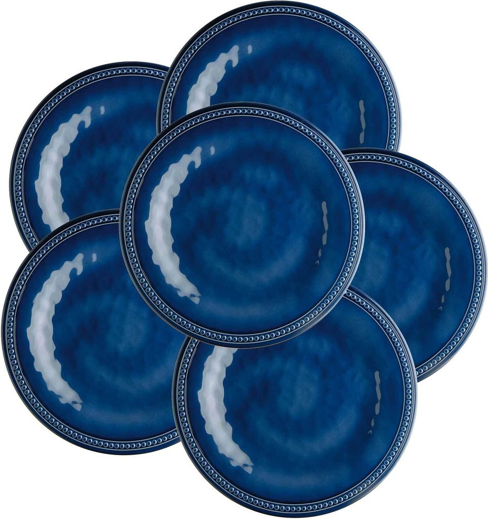 Essteller, flach groß, 27cm - Harmony Blue, 6er Set