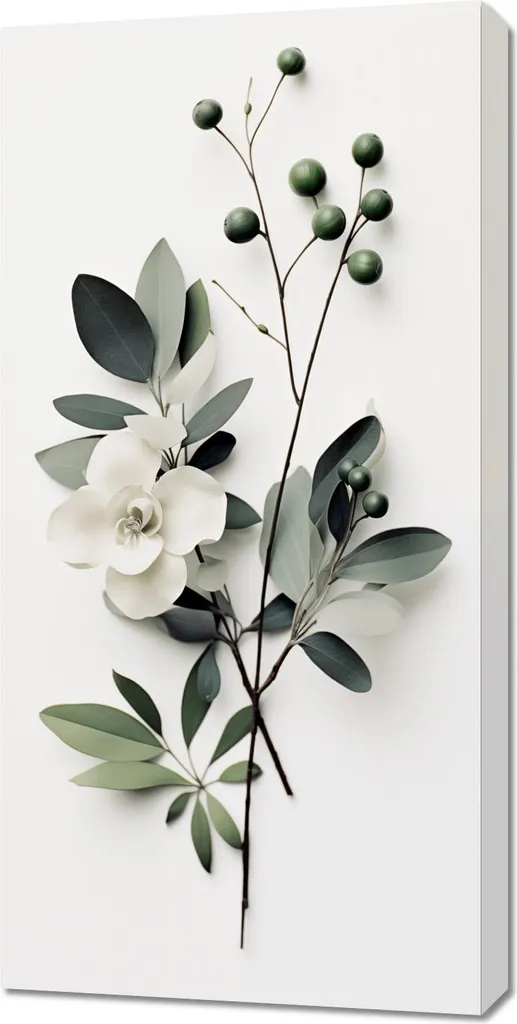 Quadro Floreale 3D 50x100cm - Fiore di Carta Design Instagrammabile