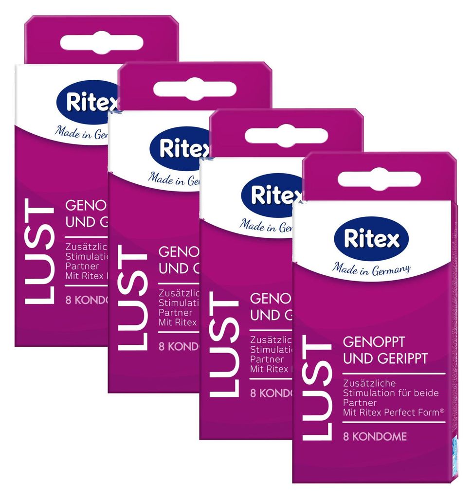 32x Ritex Lust Kondome mit Noppen und Rillen - Produktbild 