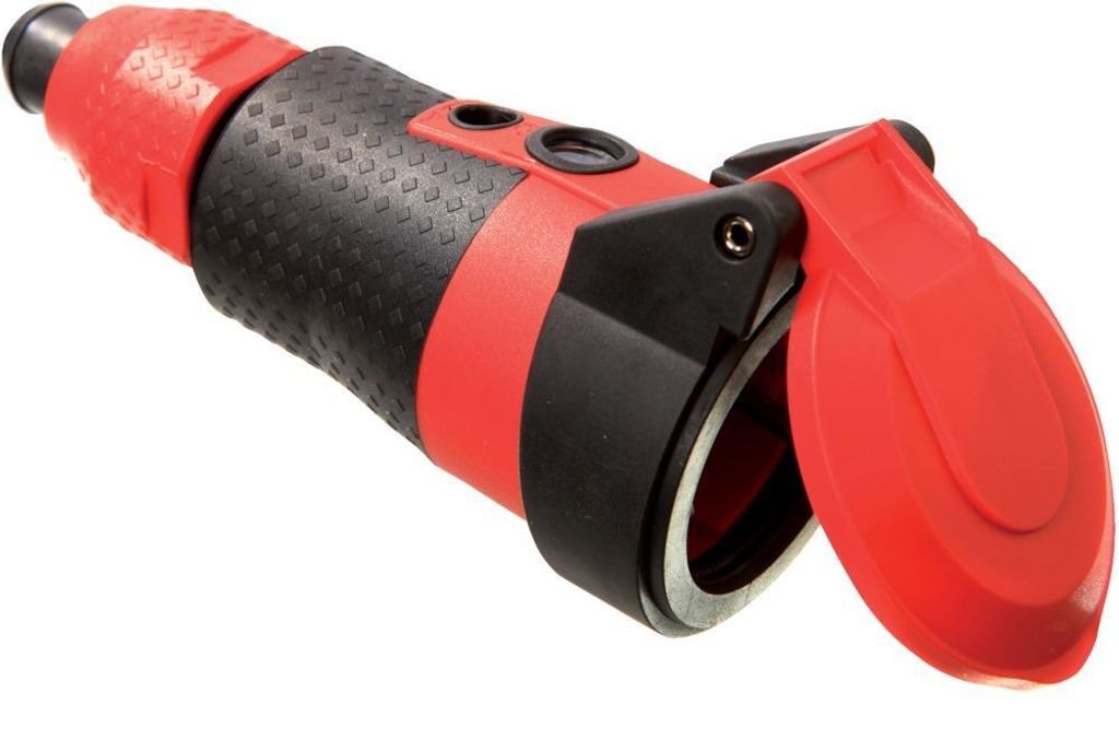 AS Schwabe Schuko Kupplung 16A, 250V bis 3x2,5mm Spannungsanzeige und selbstschließende Klappdeckel - 62243